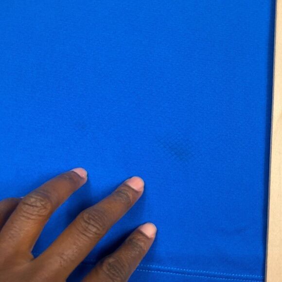 Nike Golf Mens Dri Fit Polo Shirt Blue Black Performance Short Sleeve Top Medium - Picture 4 of 10